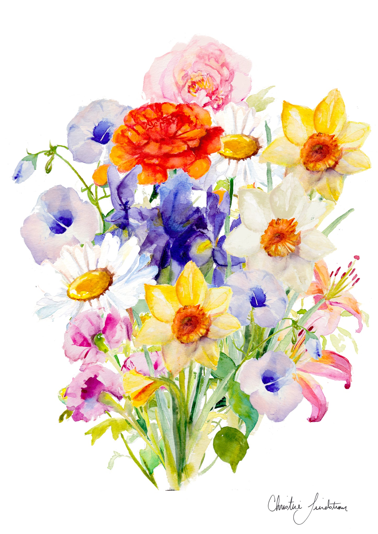 Custom Commission - Family Birth Flower Bouquet