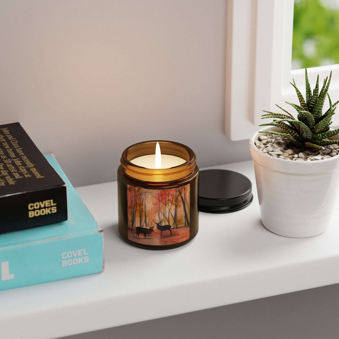 Autumn Deer Candle