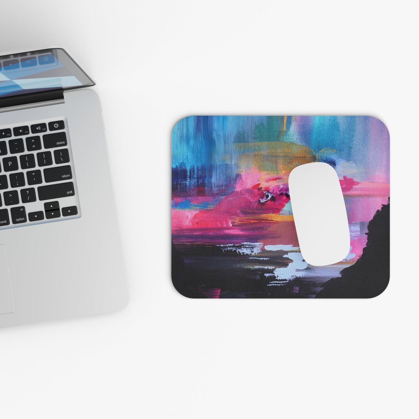 Abstract Sunset Mouse Pad – Colorful Art Desk Mat for Home Office