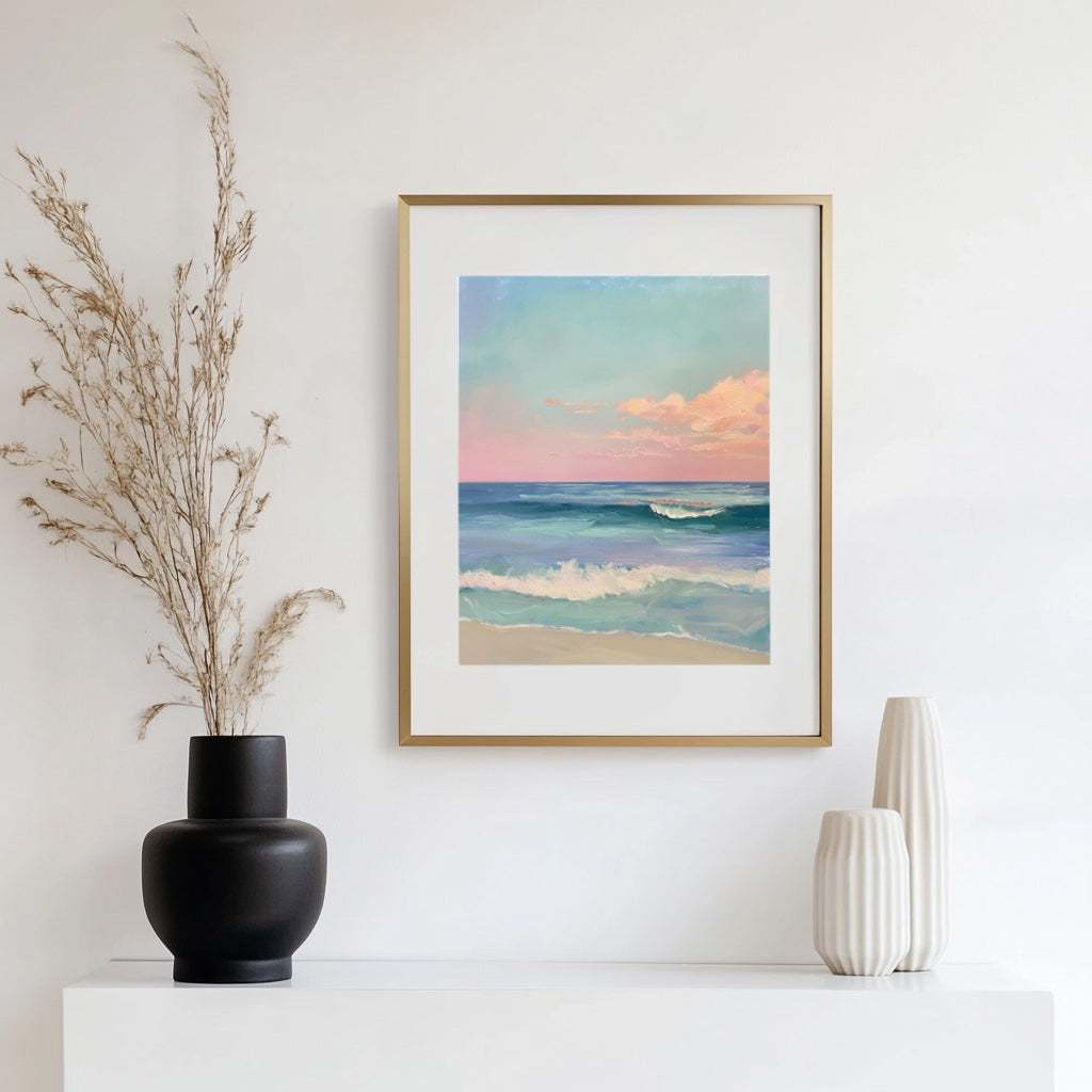 Pink Sky – Original Acrylic Painting (9" x 12" Mai Autumn