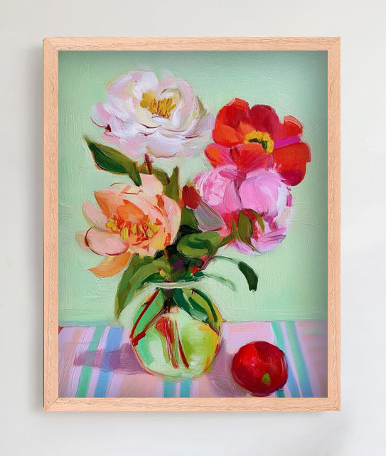 Gathered with Love - Original Framed Pastel Drawing