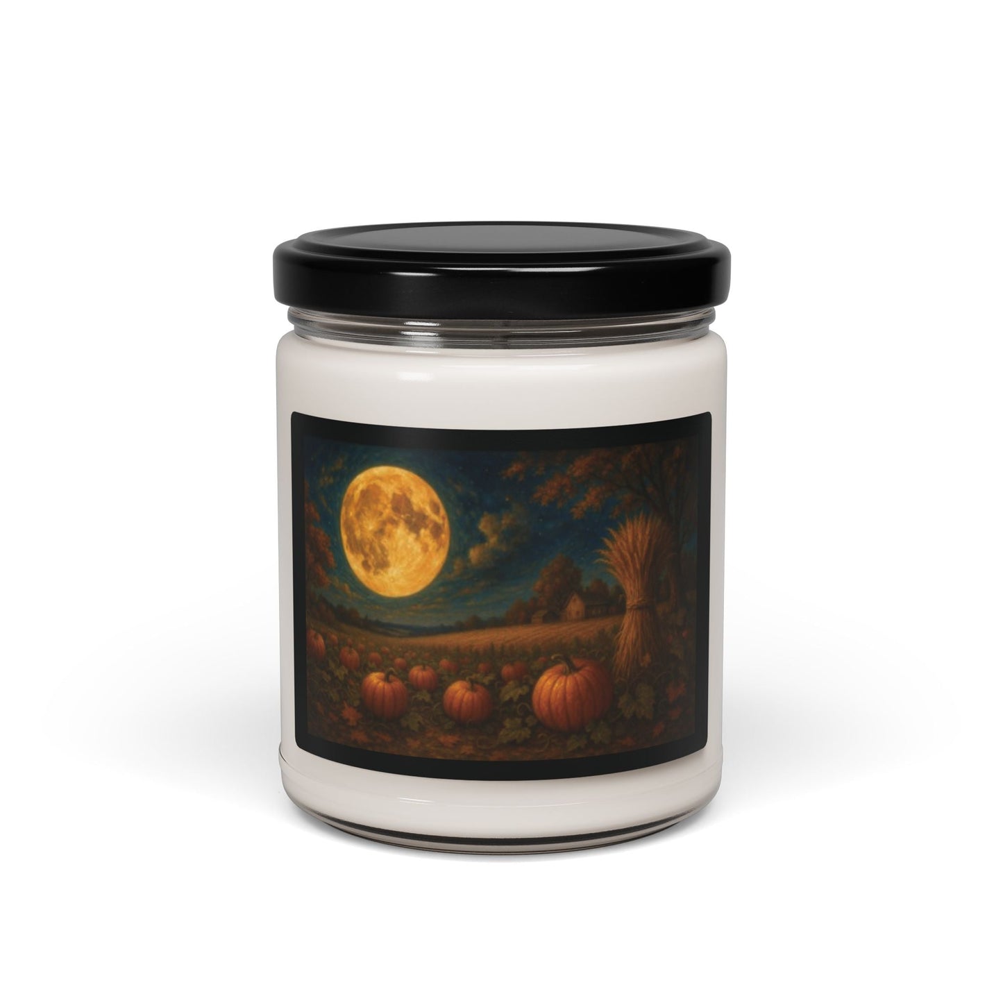 Autumn Moon Soy Candle, Cozy Fall Decor, Scented Candle for Thanksgiving, Pumpkin Spice Aromatherapy, Home Fragrance Gift
