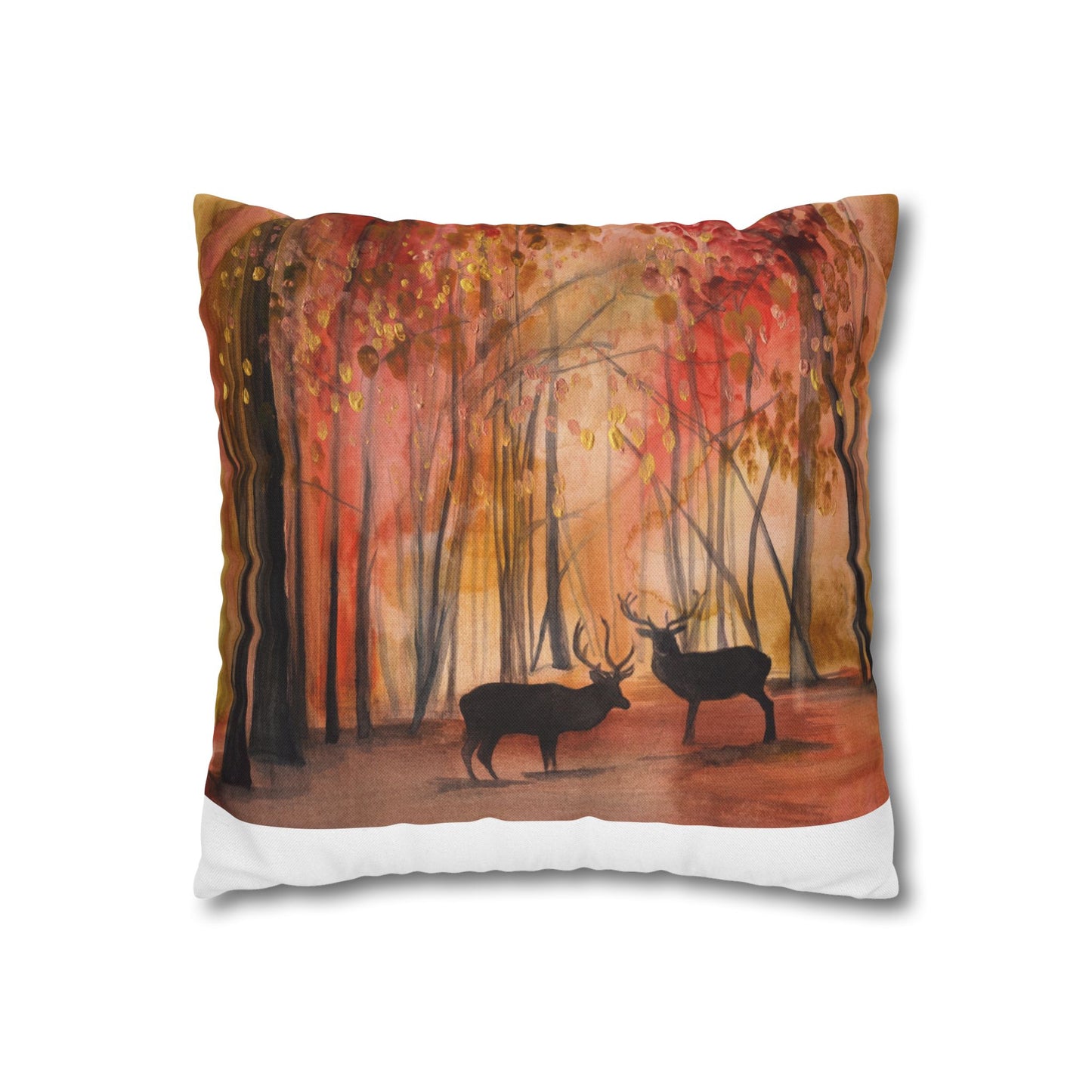 Autumn Wildlife Pillowcase, Cozy Fall Decor, Home Accent, Nature Lover Gift, Harvest Themed Decoration, Seasonal Home Accessory