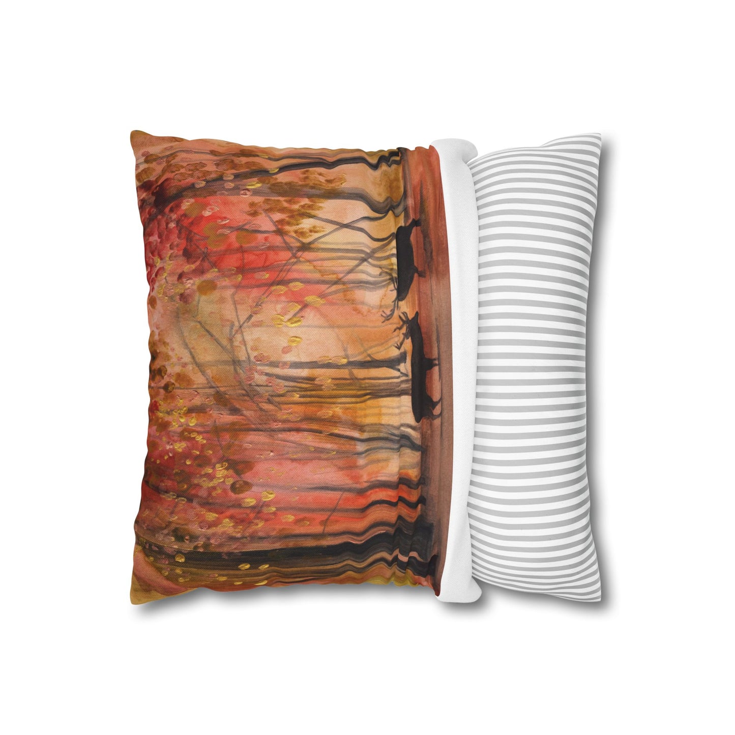 Autumn Wildlife Pillowcase, Cozy Fall Decor, Home Accent, Nature Lover Gift, Harvest Themed Decoration, Seasonal Home Accessory