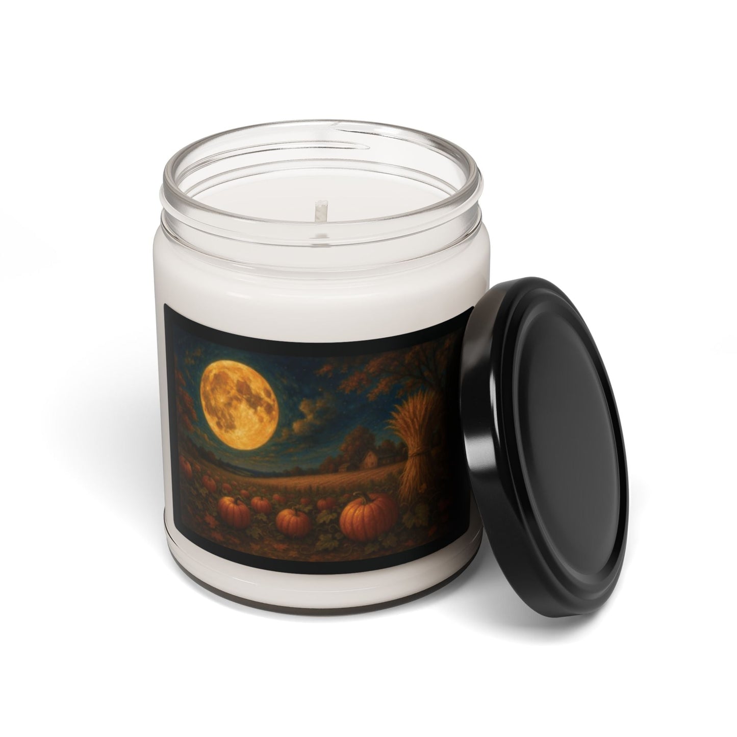 Autumn Moon Soy Candle, Cozy Fall Decor, Scented Candle for Thanksgiving, Pumpkin Spice Aromatherapy, Home Fragrance Gift