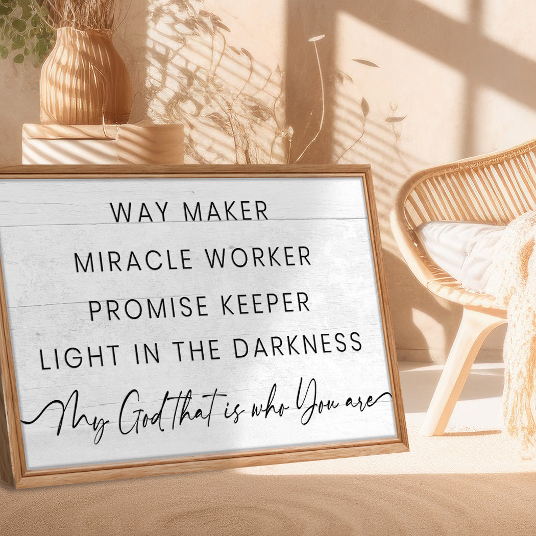 My God Way Maker Miracle Worker Faith Sign – Mai Autumn