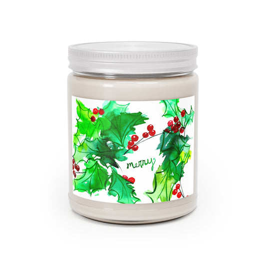 Scented Soy Candles with White Lid, 9oz