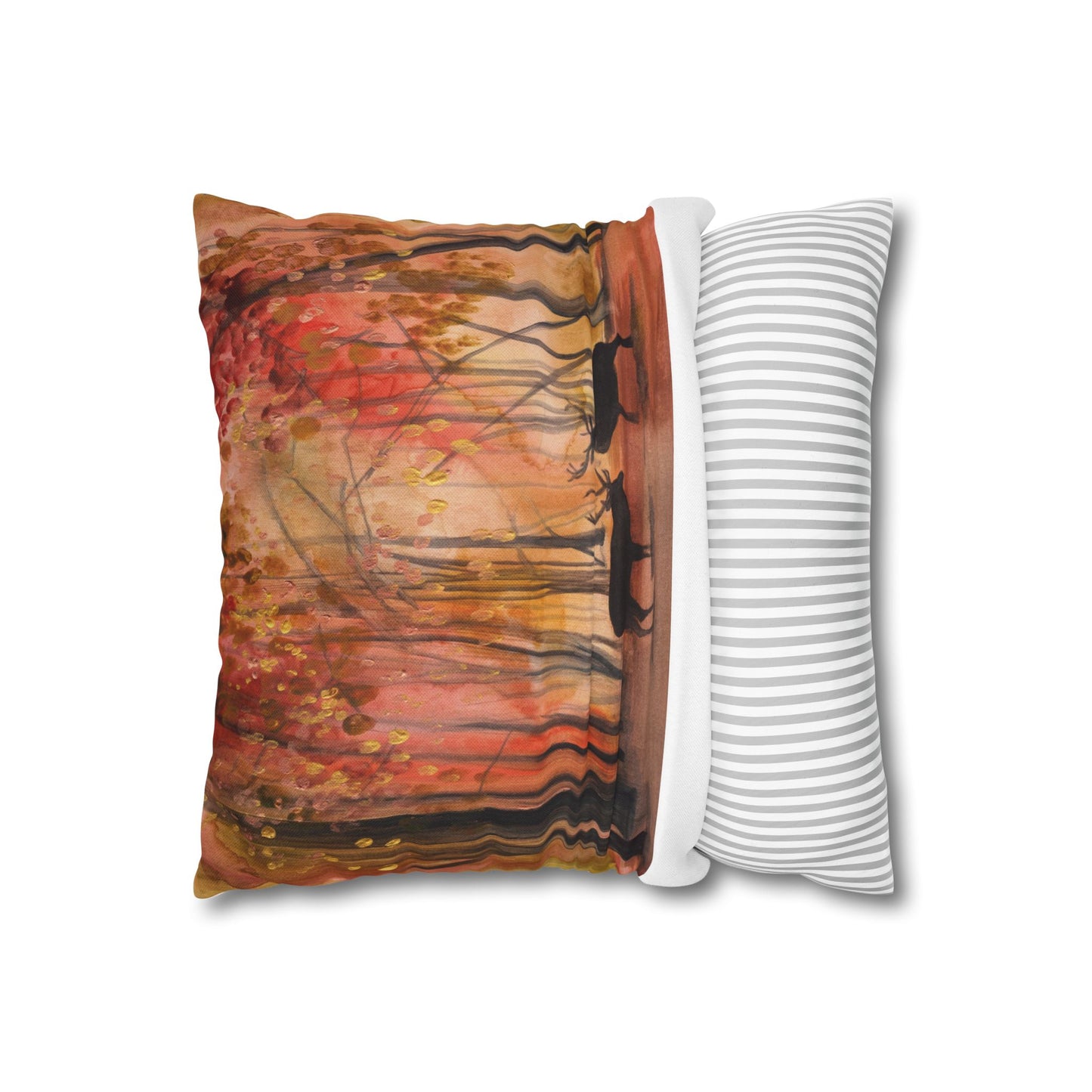 Autumn Wildlife Pillowcase, Cozy Fall Decor, Home Accent, Nature Lover Gift, Harvest Themed Decoration, Seasonal Home Accessory