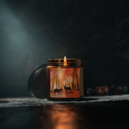 Autumn Deer Candle