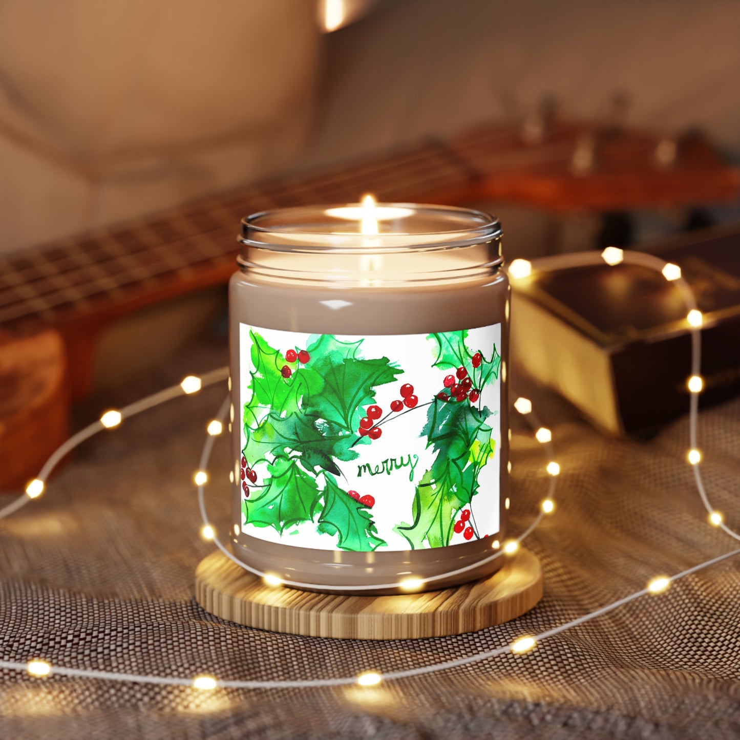 Scented Soy Candles with White Lid, 9oz