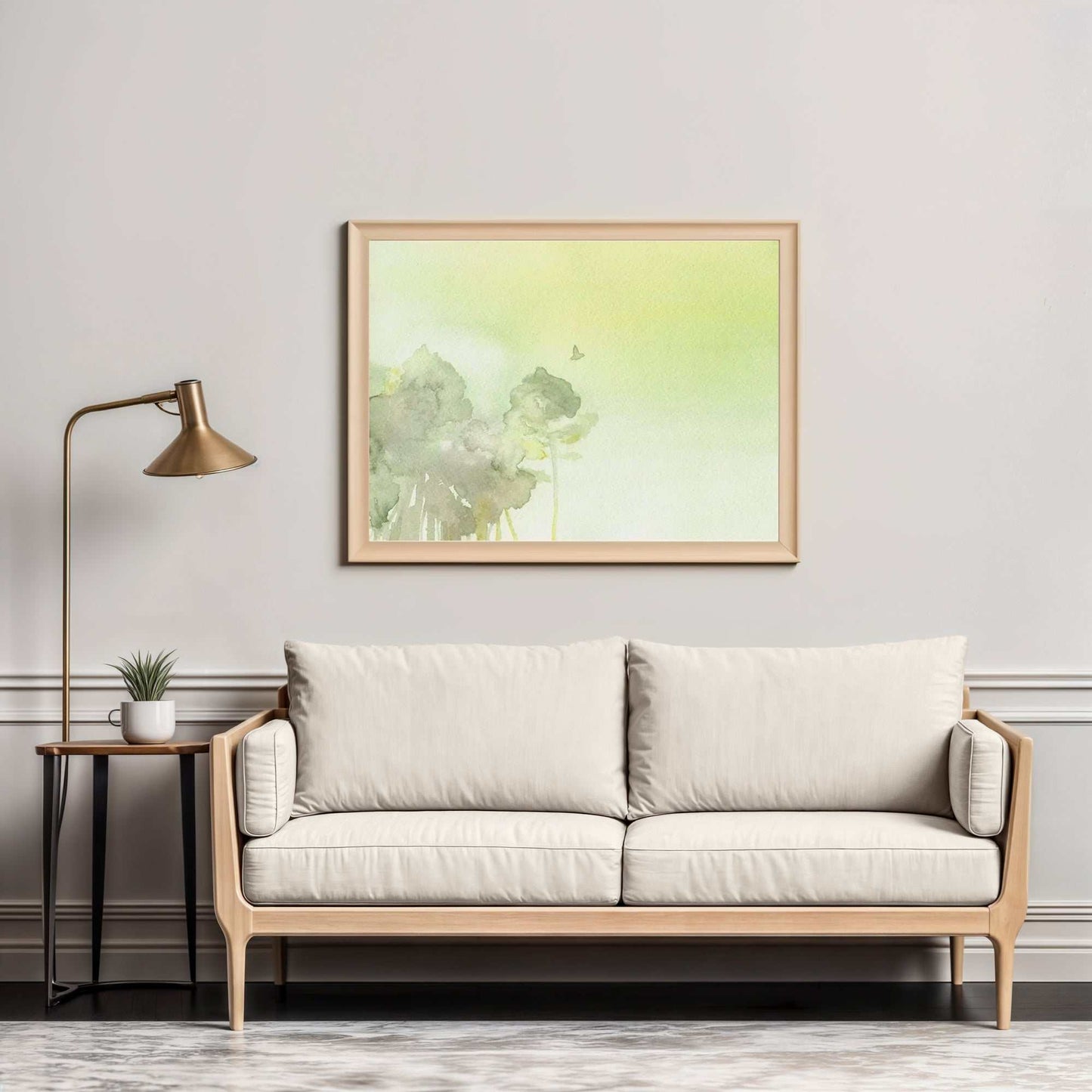 Fly Away Art Print featuring light, airy motion and freedom in a minimalist nature-inspired design
