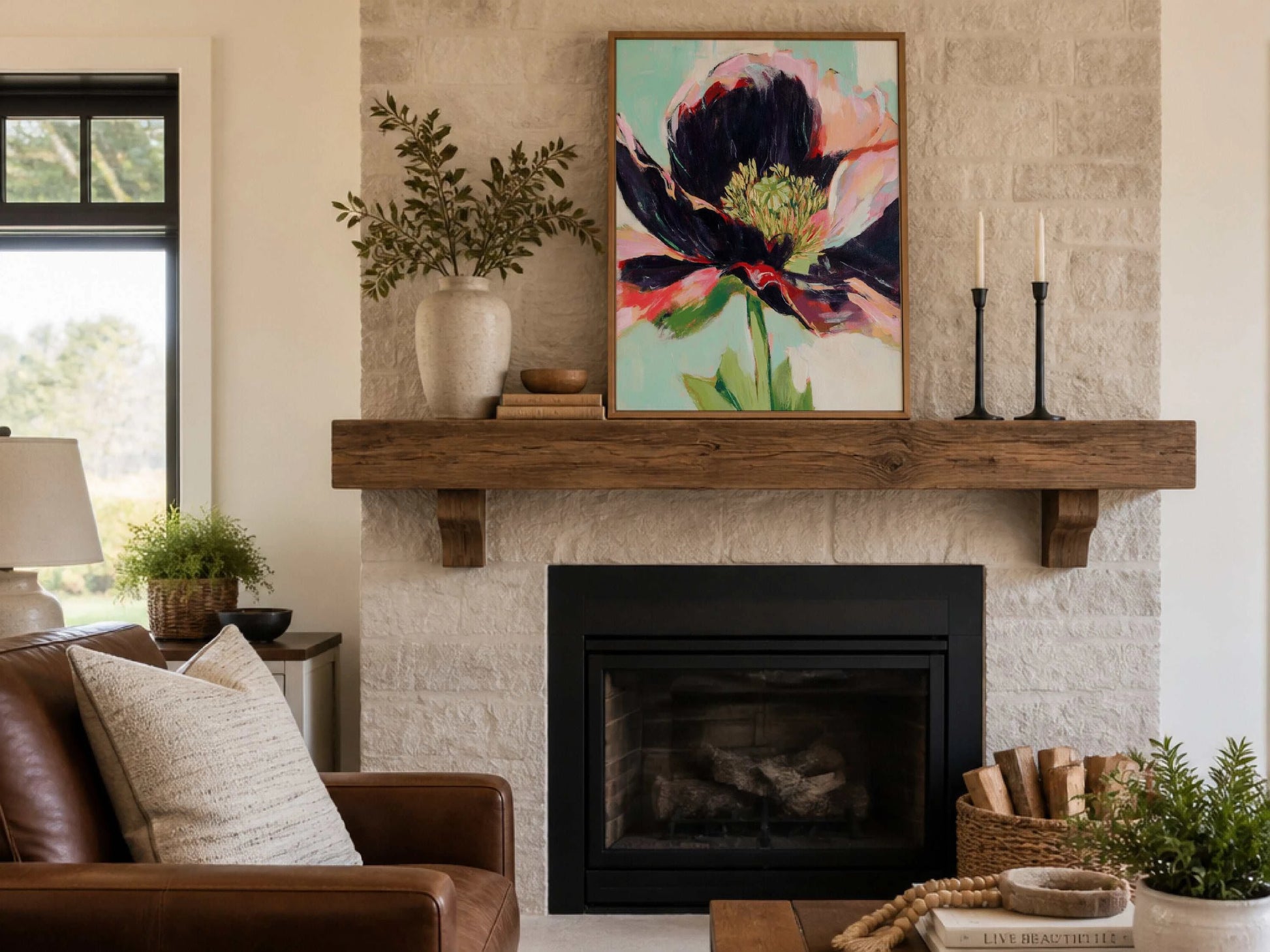 Midnight Bloom Art Print on Canon Pro Luster Paper and matte cotton canvas options