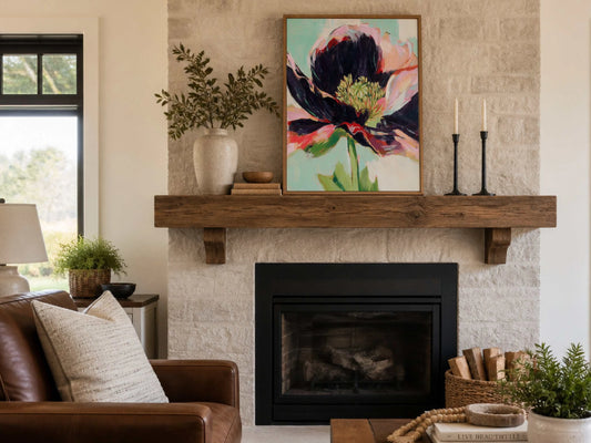 Midnight Bloom Art Print on Canon Pro Luster Paper and matte cotton canvas options