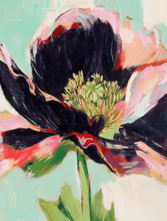 Midnight Bloom Art Print on archival Canon Pro Luster Paper and matte cotton canvas options