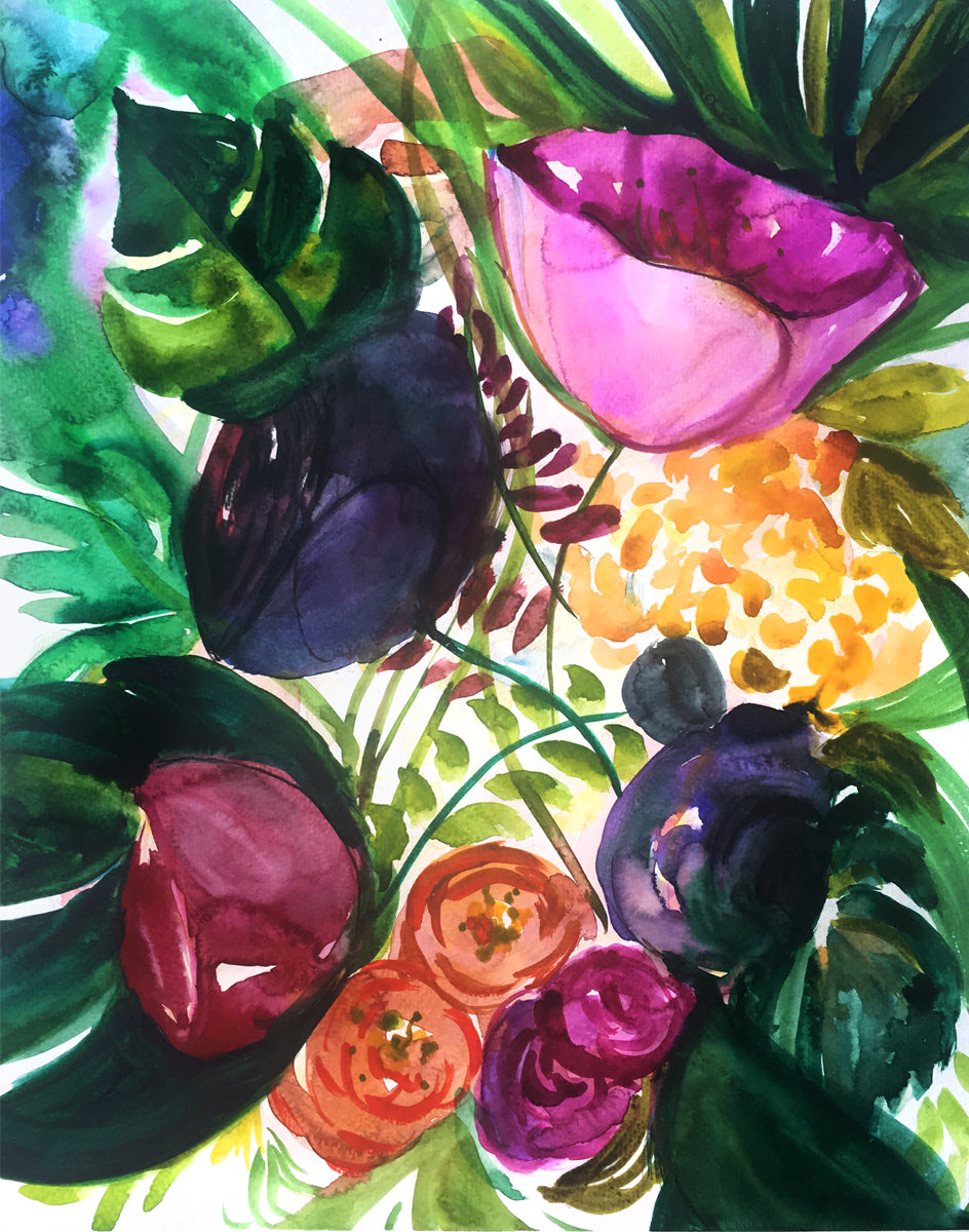 Tropica I Original Watercolor Painting