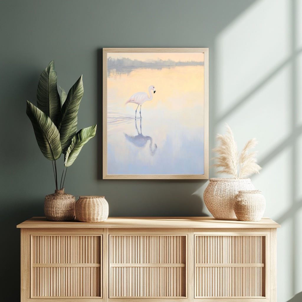 Flamingo at Dawn II - Original Painting