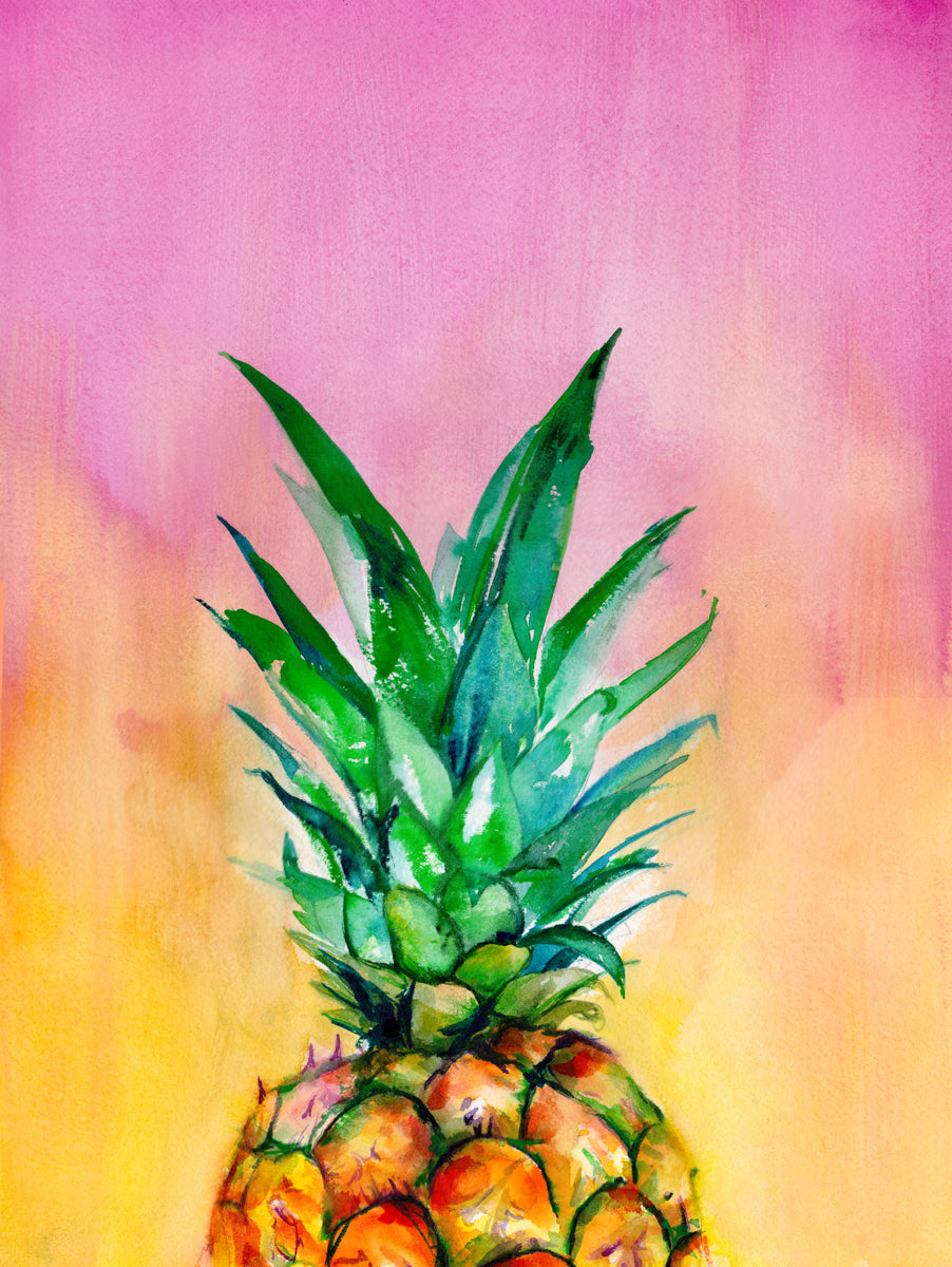 Ombre Pineapple Art Print