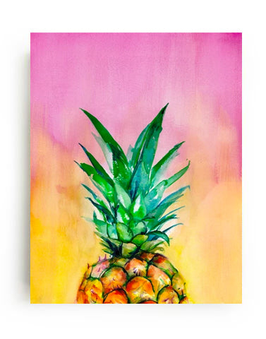 Ombre Pineapple Art Print